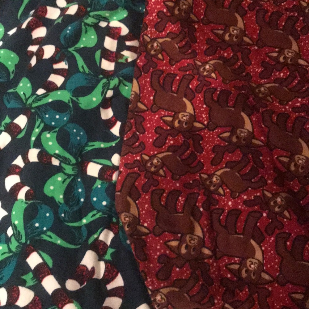 EUC Lularoe one size Holiday leggings